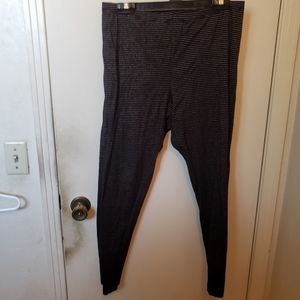 Black & Gold Striped Leggings